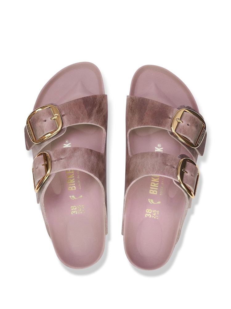Birkenstock Faded Purple Arizona Big Buckle Oiled Leather Sandals - Image 3 of 3