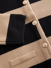 Camel Black Smart Knitted Button Up Cardigan with Wool - Image 11 of 12