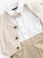 صخري - بدلة رومبر أنيقة بخامة %100 قطن بربطة عنق فيونكة من Baker By Ted Baker - صورة 4 من 6