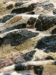 Leopard Printed Crew Neck Fine Knitted Jumper - Image 7 of 7