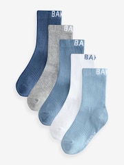 modra - Komplet 5 parov fantovskih nogavic Baker by Ted Baker - Slika 1 iz 8