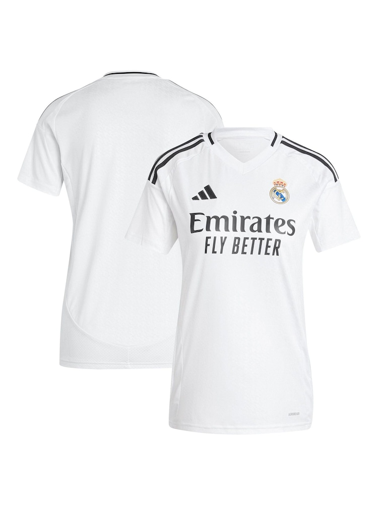 adidas White Real Madrid Home Womens Shirt 2024-25 - Image 1 of 3