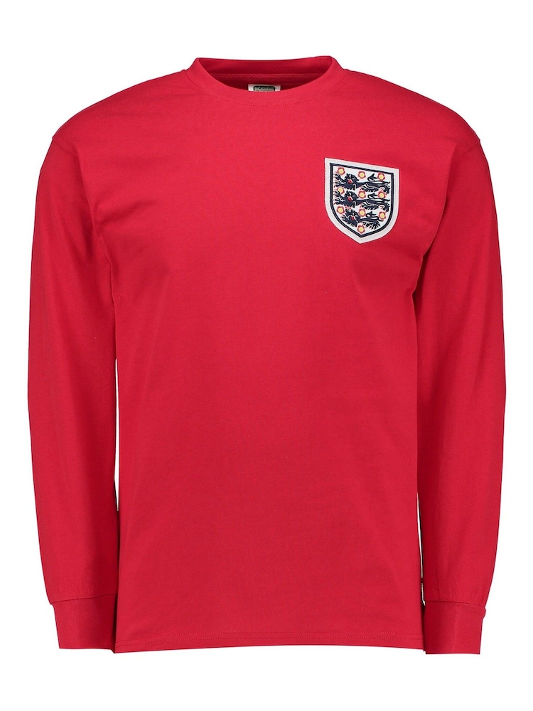 Fanatics Red 100% Cotton England 1966 World Cup Final Away Shirt - Image 2 of 3