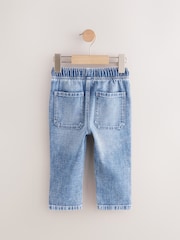 Light Blue Acid Wash Pull On 100% Cotton Jeans - Image 2 of 4