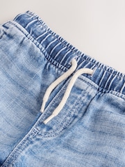 Light Blue Acid Wash Pull On 100% Cotton Jeans - Image 3 of 4