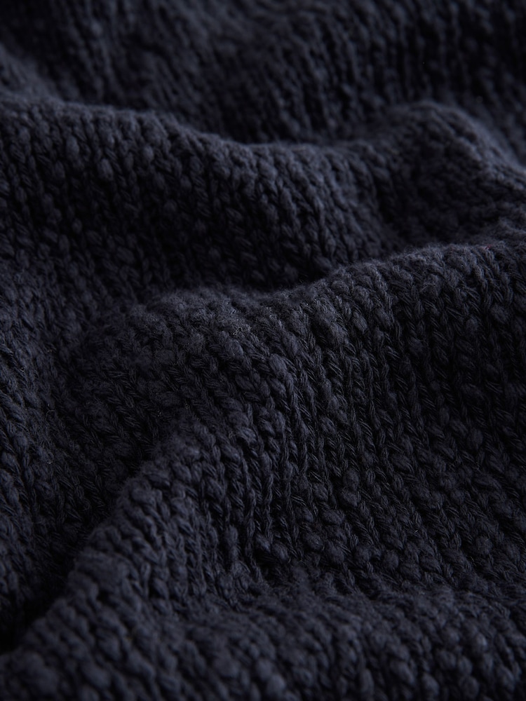 Blue Navy 100% Cotton Broidery Knitted Tank Layer Jumper - Image 5 of 6