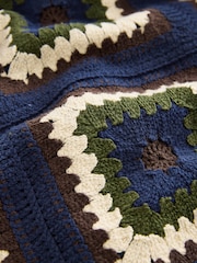 Blue Crochet Tank Denim Crew Neck Layer Jumper - Image 7 of 7