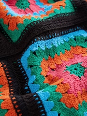 Bright Multi Crochet Tank Denim Crew Neck Layer Jumper - Image 5 of 6