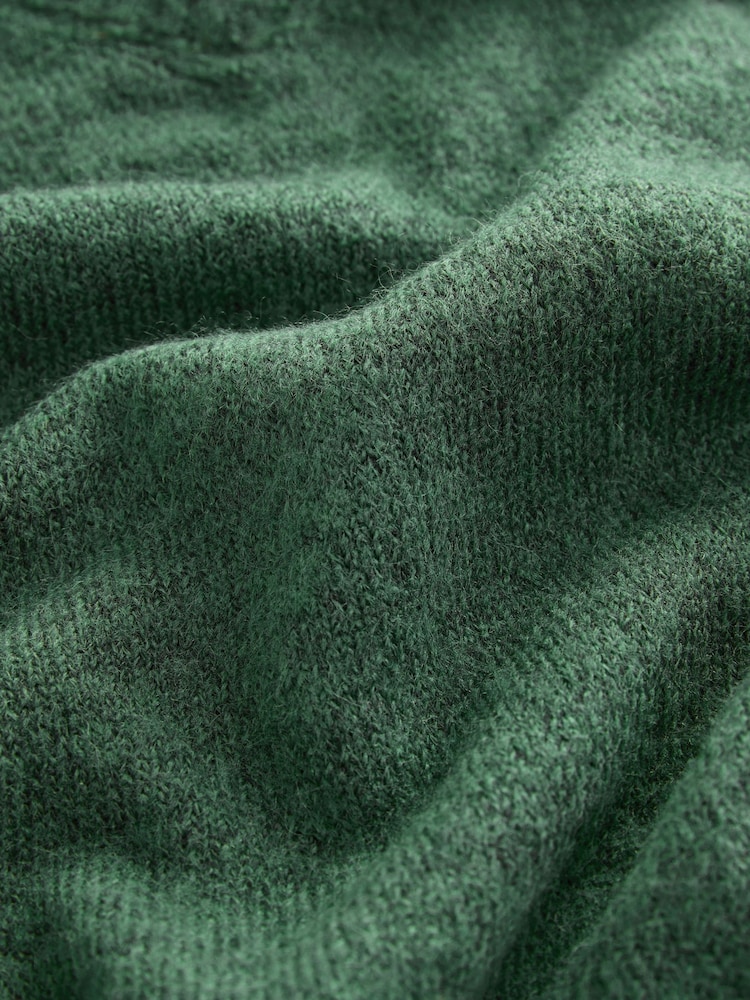 Green V-Neck Knitted Tank Shirt Layer Jumper with Wool - Image 6 of 7