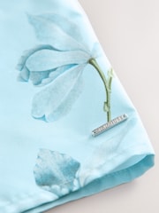 Floral Blue Printed Swim Shorts - Image 7 of 9