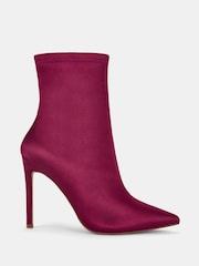 Novo Red Regular Fit Katya Point Stiletto Ankle Boots - Image 2 of 5