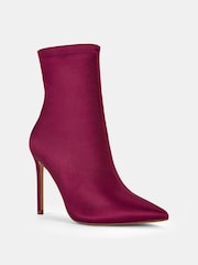 Novo Red Regular Fit Katya Point Stiletto Ankle Boots - Image 3 of 5