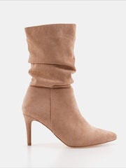 Novo Natural Dekota Ruched Point Mid Calf Boots - Image 2 of 5
