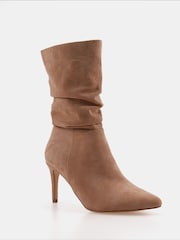 Novo Natural Dekota Ruched Point Mid Calf Boots - Image 4 of 5