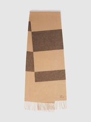 Reiss York Wool and Cashmere Striped Scarf - Imagen 1 de 4