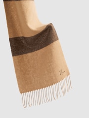 Reiss York Wool and Cashmere Striped Scarf - Imagen 4 de 4