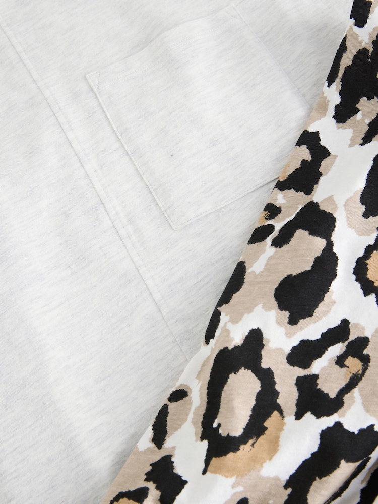 Oatmeal Leopard Maternity Short Sleeve Pyjamas - Image 8 of 8