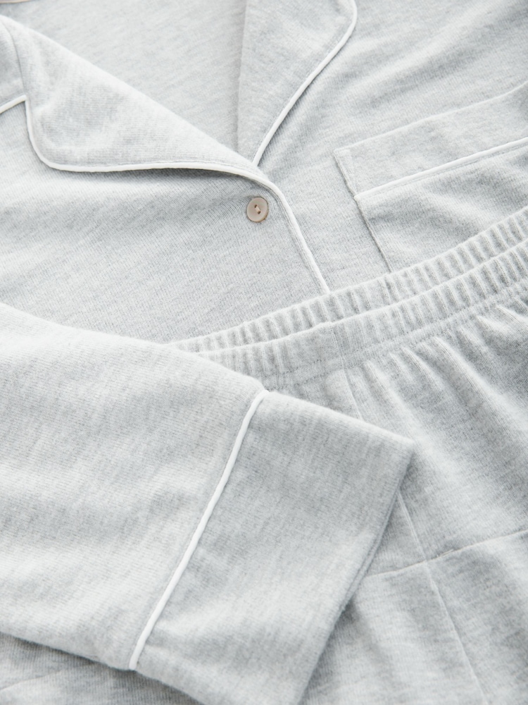 Grey Maternity Cosy Button Through Pyjamas - Image 10 of 11