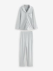 Grey Maternity Cosy Button Through Pyjamas - Image 7 of 11