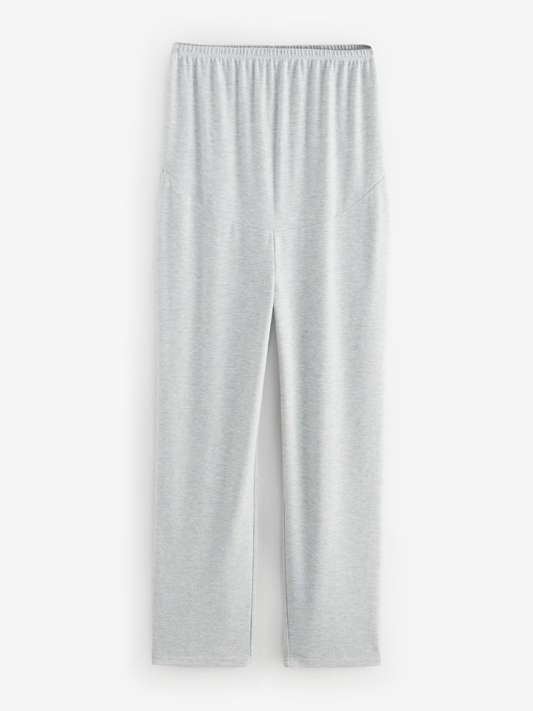 Grey Maternity Cosy Button Through Pyjamas - Image 9 of 11