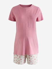 وردي قلب - Maternity Short Set Pyjamas - صورة 1 من 4
