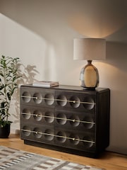 Dark Brown Eden Solid Mango Wood 6 Drawer Sideboard - Image 1 of 10