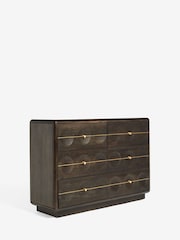 Dark Brown Eden Solid Mango Wood 6 Drawer Sideboard - Image 7 of 10