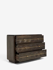 Dark Brown Eden Solid Mango Wood 6 Drawer Sideboard - Image 8 of 10