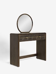Dark Brown Eden Solid Mango Wood 2 Drawer Console Dressing Table - Image 5 of 5