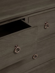 Dark Grey Sadie Solid Mango Wood 5 Drawer Chest of Drawers - Image 3 of 7