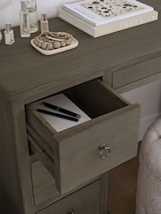 Dark Grey Sadie Solid Mango Wood 7 Drawer Console Dressing Table - Image 4 of 10