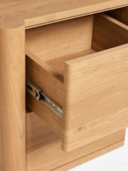 Light Natural Noa Oak Effect 4 Drawer Console Dressing Table - Image 9 of 9