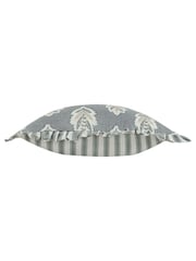 Sanderson Delph Blue Sessile Leaf Ruffled Square Cushion - Image 4 of 5