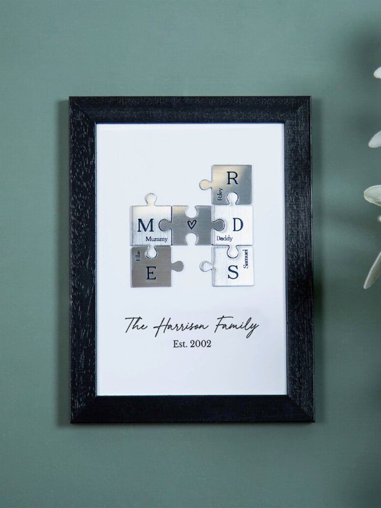 Family Puzzle Pieces A5 Print by No Ordinary Gift - Image 1 of 2