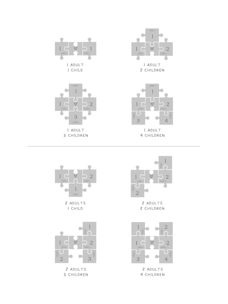 Family Puzzle Pieces A5 Print by No Ordinary Gift - Image 2 of 2