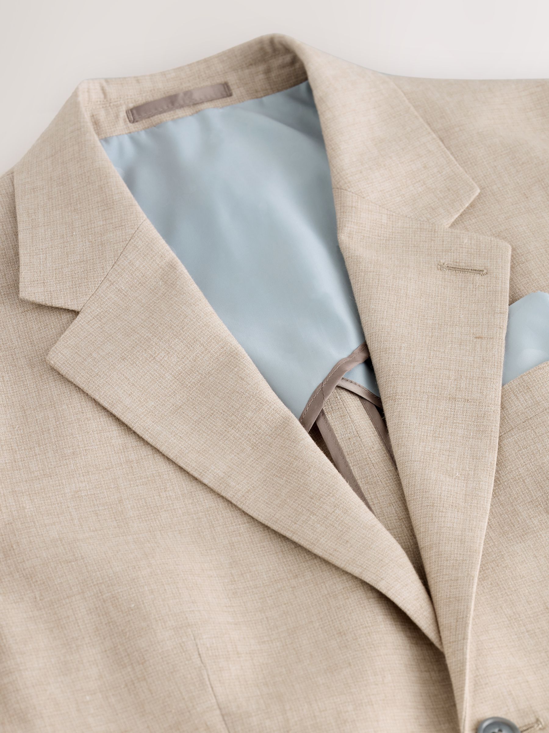 Buy Stone Linen Blend Texture Suit Jacket from Next USA