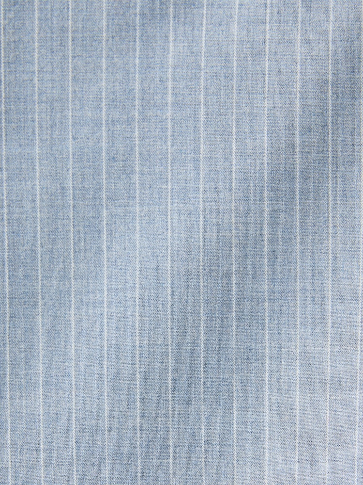 Blue Slim Fit Striped Suit Trousers - Image 11 of 11