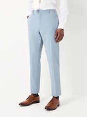 Blue Slim Fit Striped Suit Trousers - Image 4 of 5