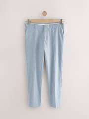 Blue Slim Fit Striped Suit Trousers - Image 7 of 11