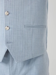 Blue Striped Suit Waistcoat - Image 5 of 10