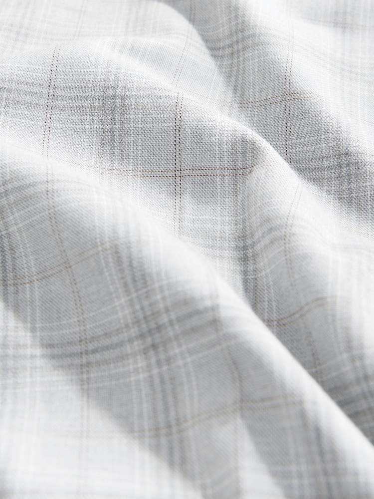 Gris clair - Pantalon de costume ajusté à carreaux - Image 8 of 10