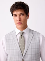 Light Grey Check Suit Waistcoat - Image 4 of 8