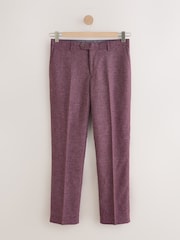 Rose - Pantalon de costume ajusté en lin texturé - Image 5 of 9