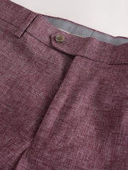 Rose - Pantalon de costume ajusté en lin texturé - Image 7 of 9