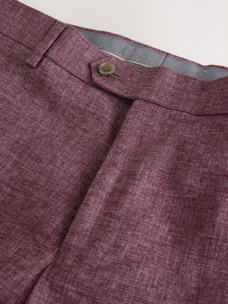 Rose - Pantalon de costume ajusté en lin texturé - Image 7 of 9