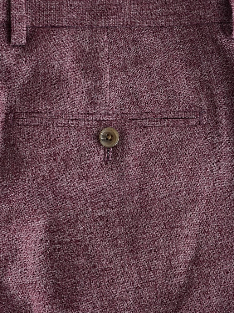 Rose - Pantalon de costume ajusté en lin texturé - Image 8 of 9