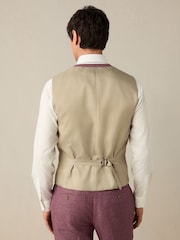 Rose - Gilet de costume en lin texturé - Image 2 de 8