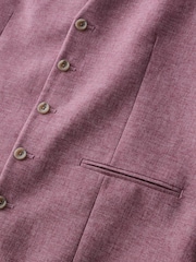 Rose - Gilet de costume en lin texturé - Image 6 de 8
