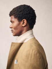 Stone Slim Fit Linen Suit Jacket - Image 5 of 10