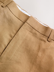 Stone Slim Fit 100% Linen Suit Trousers - Image 11 of 12